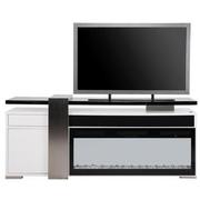 Totem White/Black Electric Fireplace  alternate image, 2 of 15 images.