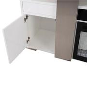 Totem White/Black Electric Fireplace  alternate image, 7 of 15 images.