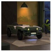 OFF-Road Green Twin Car Bed w/Mattress  alternate image, 3 of 12 images.