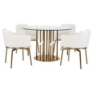 Cascada Gold 5-Piece Round Dining Set  main image, 1 of 16 images.