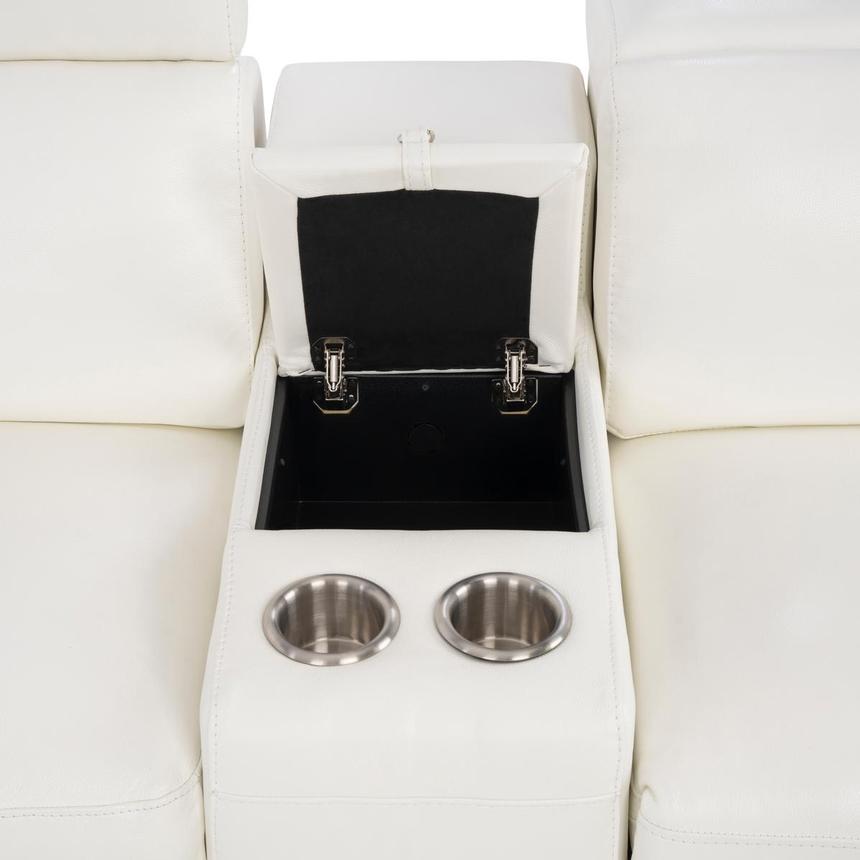 Charlie White Leather Power Reclining Sectional with 7PCS/3PWR alternate image, 6 of 12 images.