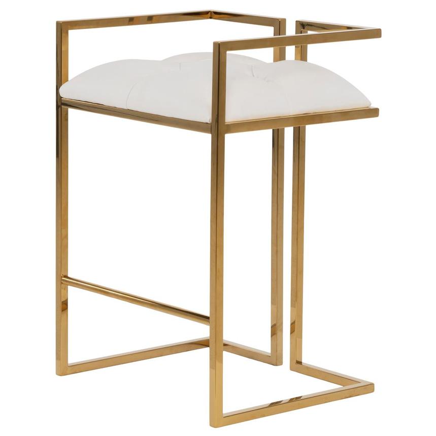 Dixie White/Gold Counter Stool El Dorado Furniture