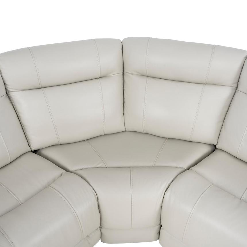 Samuel Light Gray Leather Power Reclining Sectional with 4PCS/2PWR  alternate image, 4 of 8 images.
