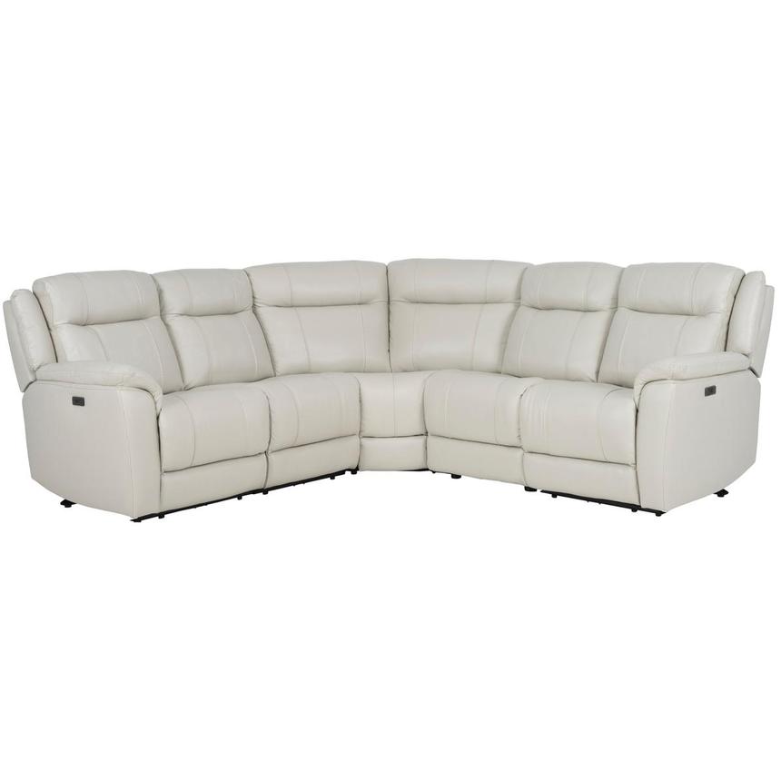 Samuel Leather Power Reclining Sectional with 5PCS/2PWR  main image, 1 of 8 images.