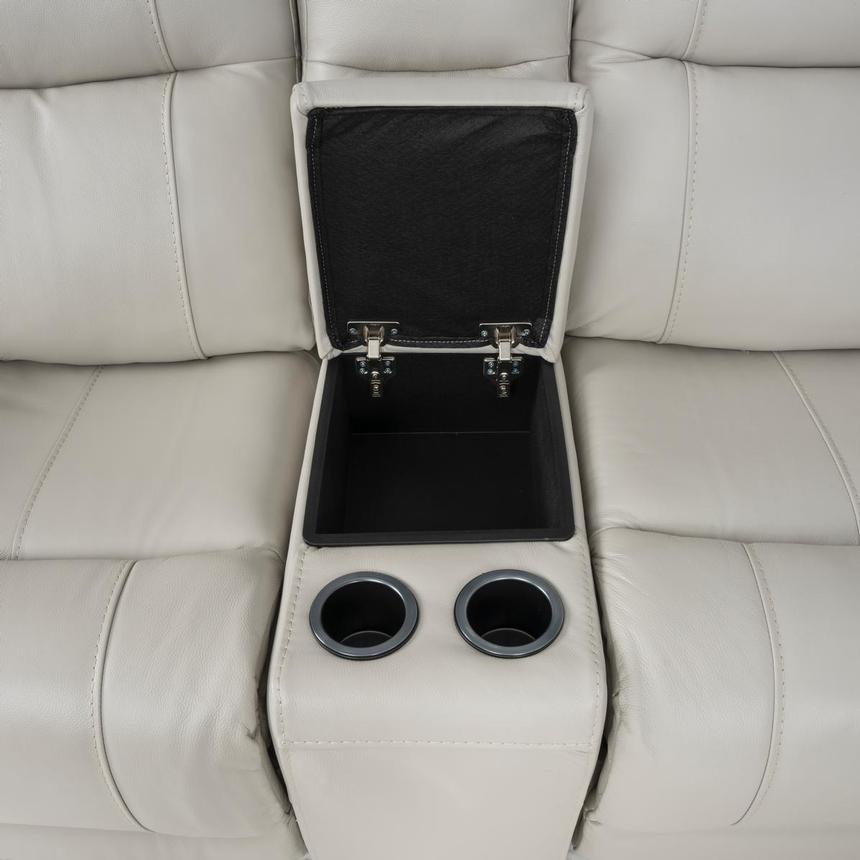 Samuel Light Gray Home Theater Leather Seating with 5PCS/2PWR  alternate image, 4 of 9 images.
