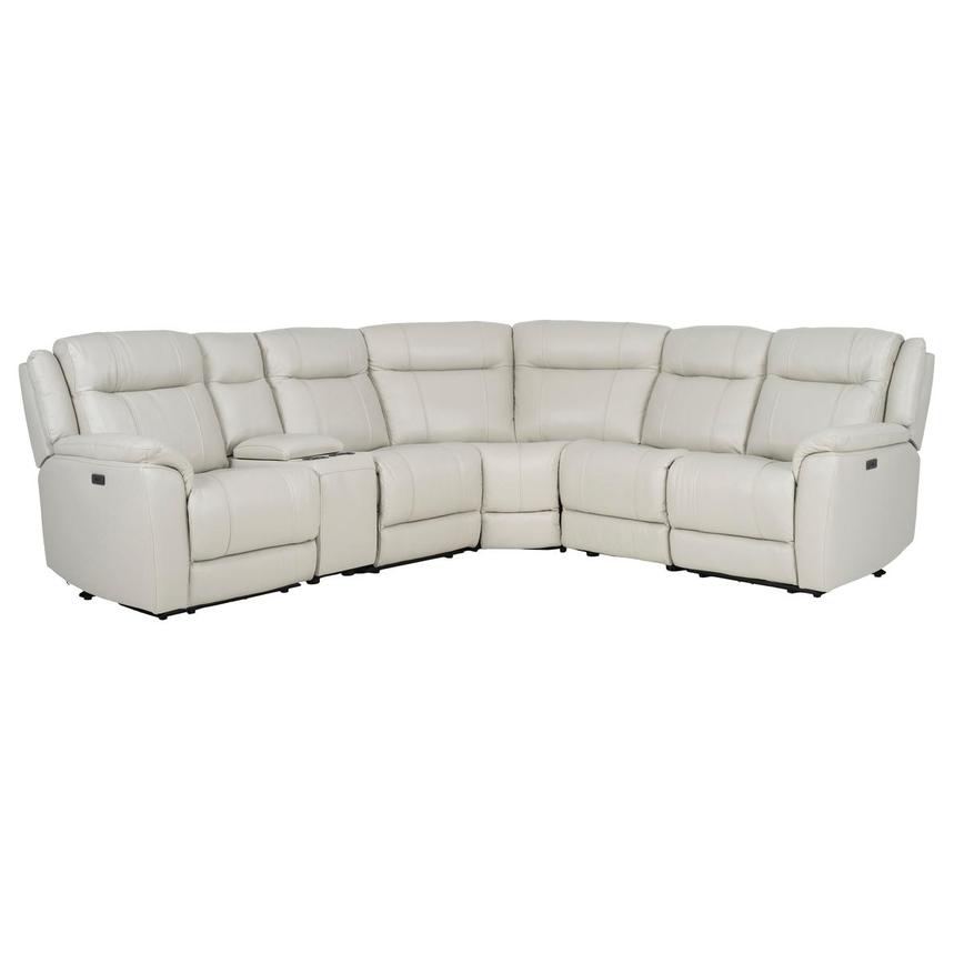 Samuel Leather Power Reclining Sectional with 6PCS/2PWR  main image, 1 of 10 images.