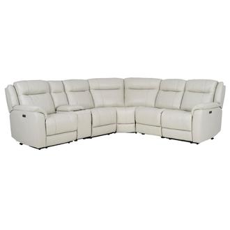 Samuel Leather Power Reclining Sectional with 6PCS/3PWR