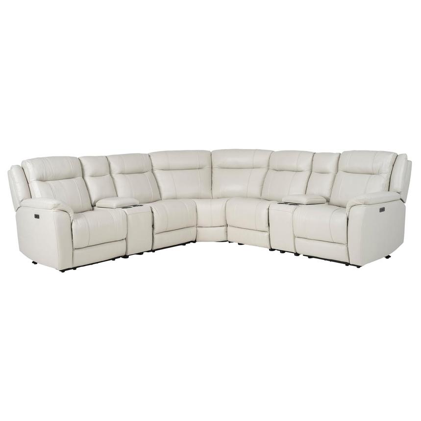 Samuel Leather Power Reclining Sectional with 7PCS/3PWR  main image, 1 of 11 images.