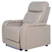 Neptune Gray Leather Power Recliner  main image, 1 of 16 images.