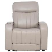 Neptune Gray Leather Power Recliner  alternate image, 3 of 15 images.