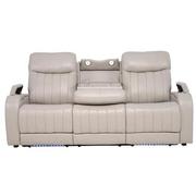 Neptune Gray Leather Power Reclining Sofa  alternate image, 2 of 14 images.