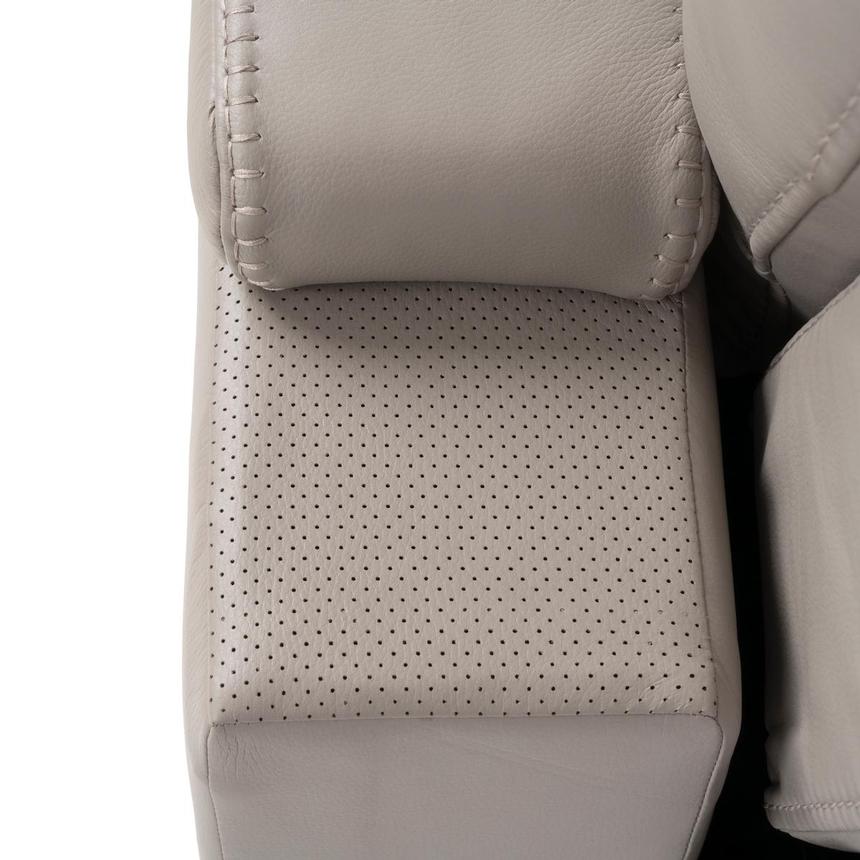 Neptune Gray Leather Power Recliner  alternate image, 14 of 16 images.