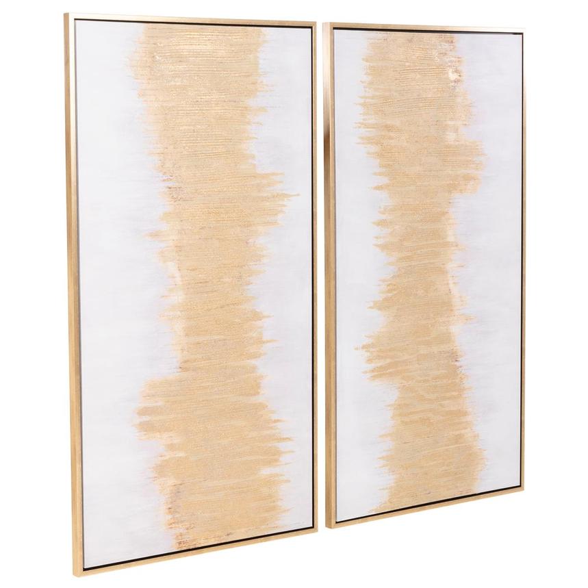 Brush Gold Set of 2 Canvas Wall Art  alternate image, 3 of 6 images.