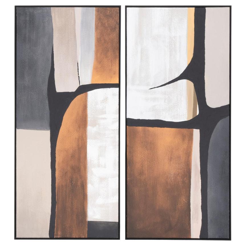 Sunset Blaze Set of 2 Canvas Wall Art main image, 1 of 3 images.