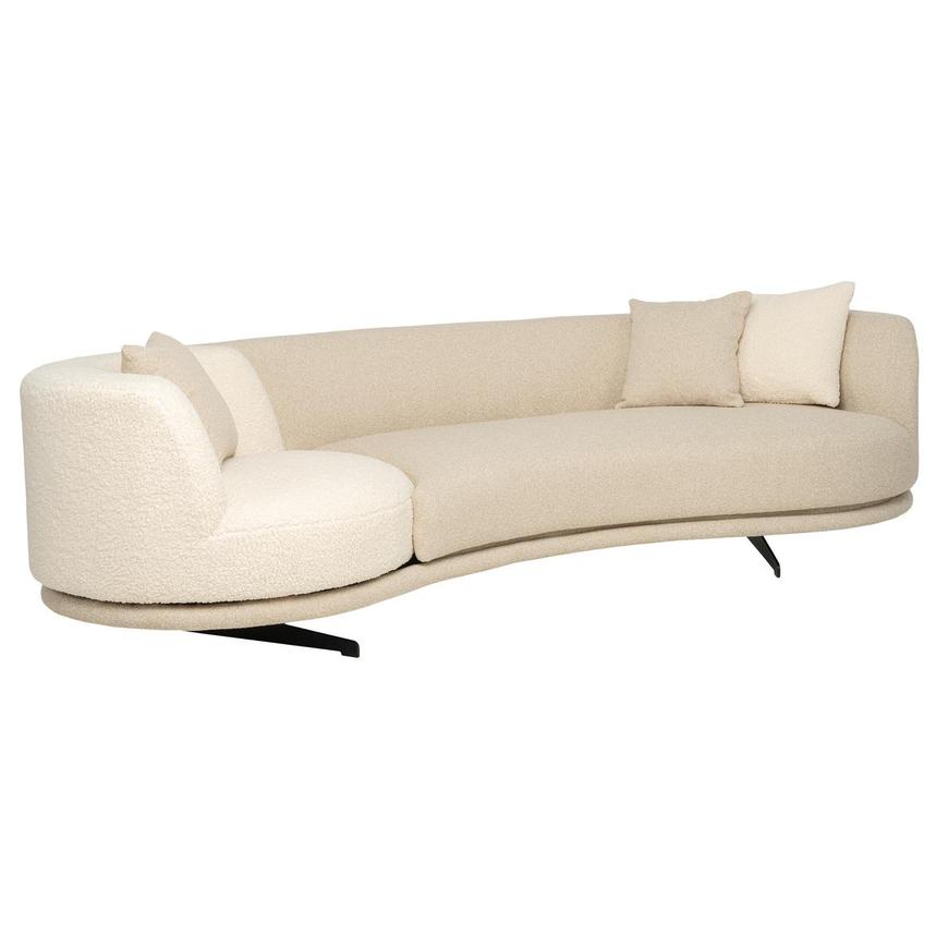 Rhea Cream Swivel Sofa  alternate image, 4 of 13 images.