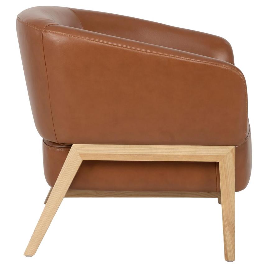 Giada Tan Leather Accent Chair alternate image, 4 of 8 images.