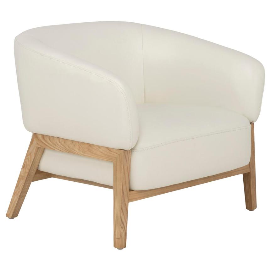Giada White Leather Accent Chair alternate image, 4 of 10 images.