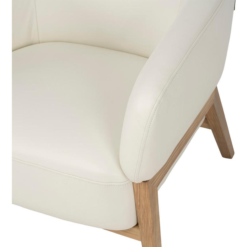 Giada White Leather Accent Chair  alternate image, 8 of 10 images.