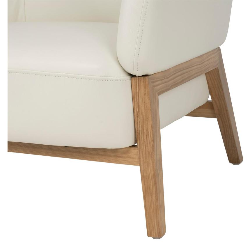 Giada White Leather Accent Chair alternate image, 9 of 10 images.