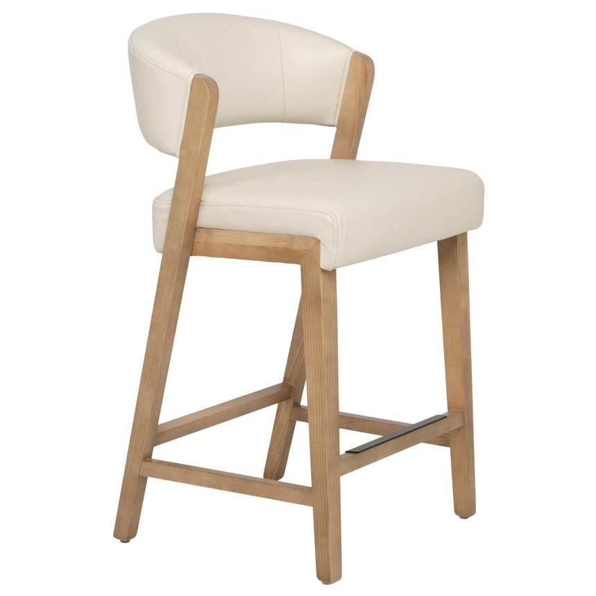 Kayla Taupe Leather Counter Stool  alternate image, 3 of 10 images.