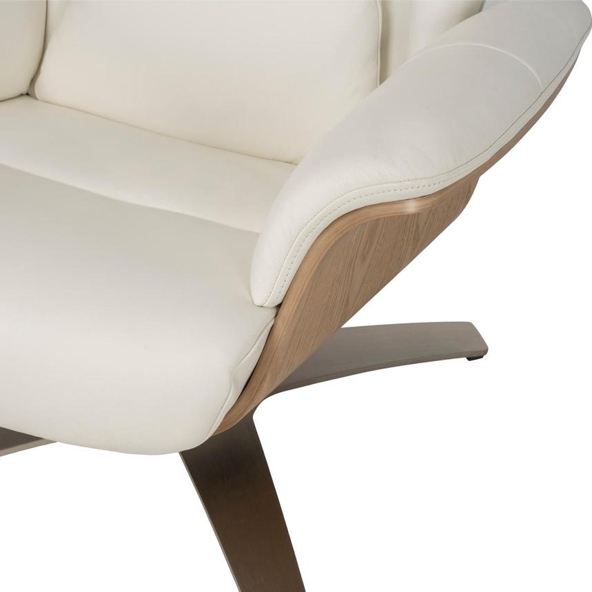 Fabrizio White Leather Accent Chair alternate image, 8 of 12 images.