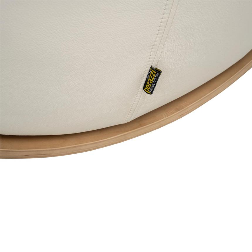 Fabrizio White Leather Accent Chair alternate image, 11 of 12 images.