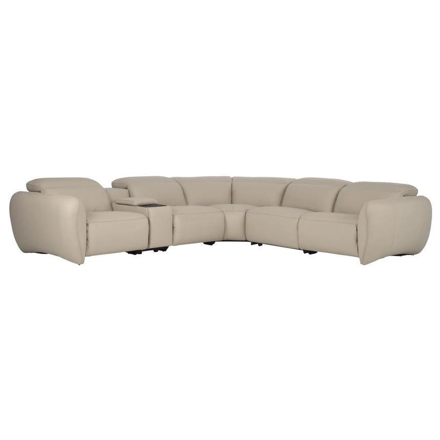 Baloo Leather Power Reclining Sectional with 6PCS/3PWR main image, 1 of 12 images.