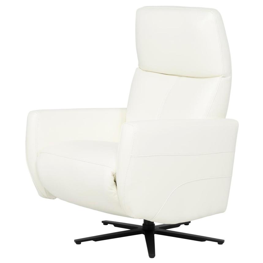 Kirk II White Leather Power Recliner  main image, 1 of 14 images.