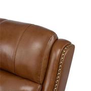 Durham Tan Leather Power Reclining Sofa  alternate image, 6 of 9 images.
