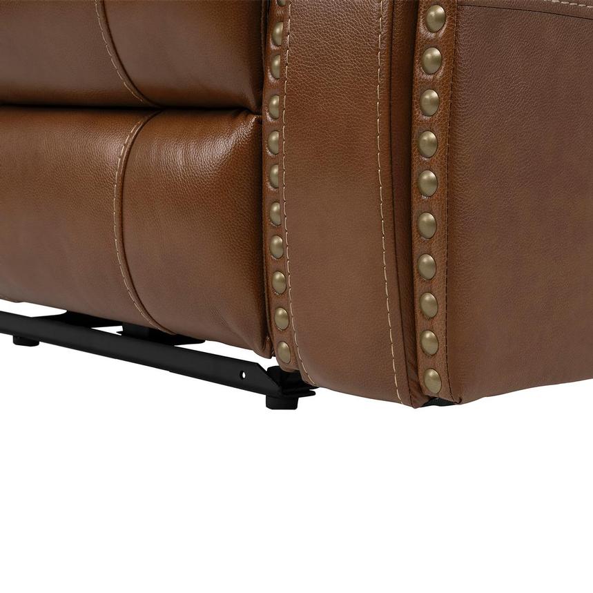 Durham Tan Leather Power Reclining Sofa  alternate image, 8 of 9 images.