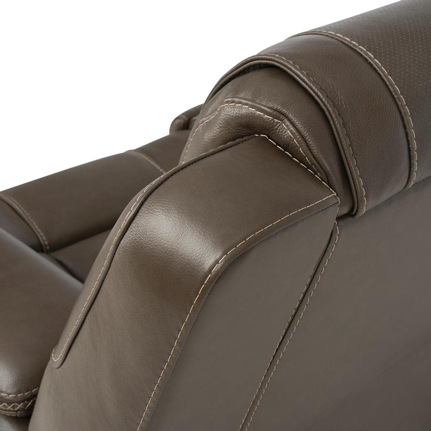 Aston Leather Power Reclining Sofa w/Console  alternate image, 8 of 14 images.