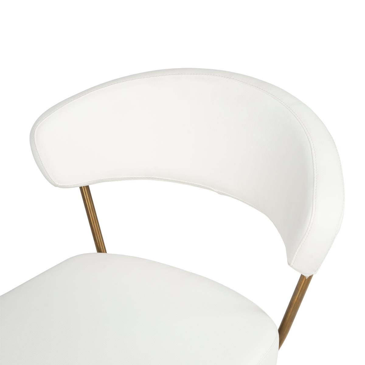 Bold White/Gold Adjustable Stool | El Dorado Furniture