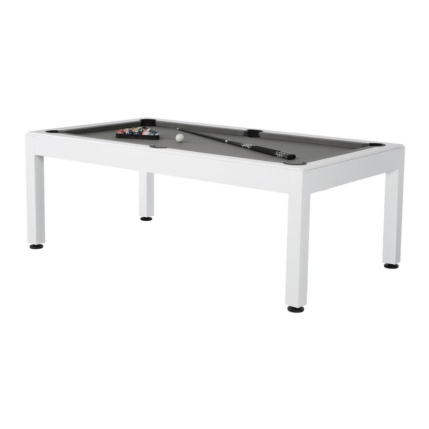 Jollity White Outdoor Billiard/Pool Table  main image, 1 of 13 images.