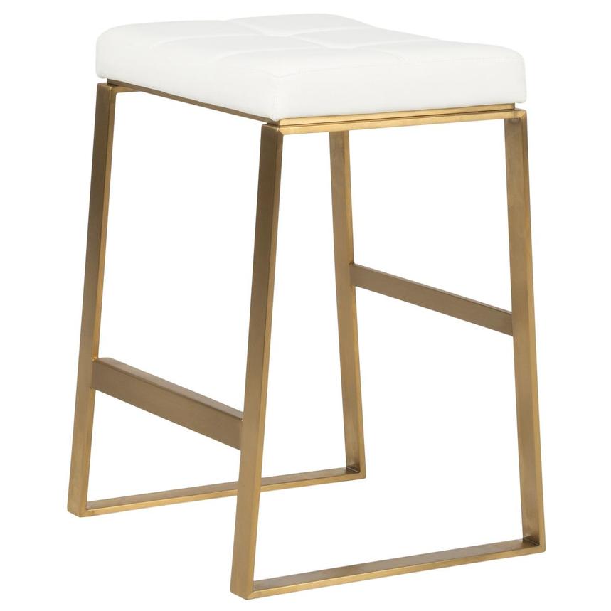 Sabriel White/Gold Counter Stool  main image, 1 of 6 images.