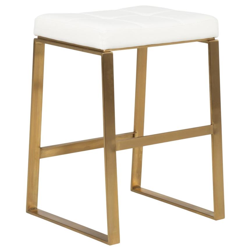 Sabriel White/Gold Counter Stool  alternate image, 3 of 6 images.