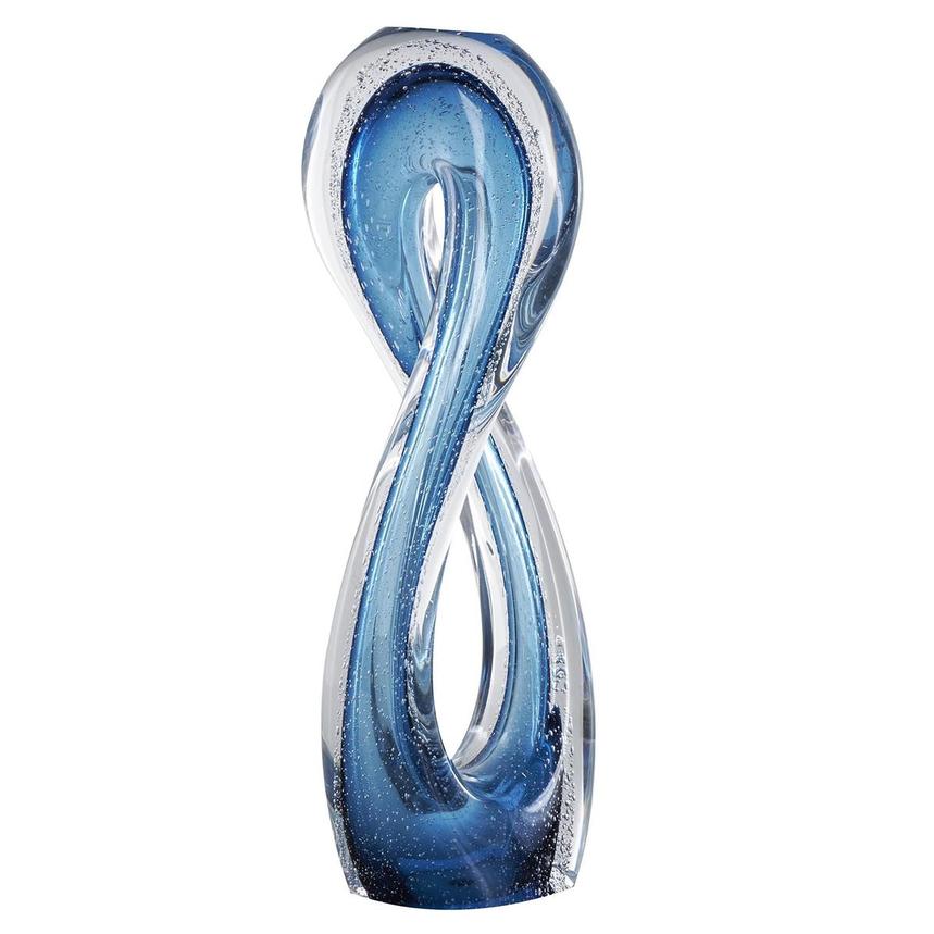 Anidha Blue Glass Sculpture  main image, 1 of 3 images.