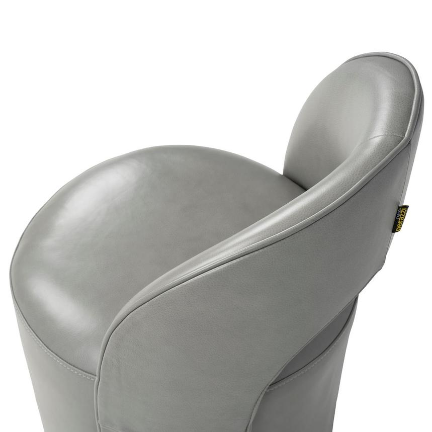 Fiorenza Gray Leather Side Chair w/Casters  alternate image, 5 of 9 images.