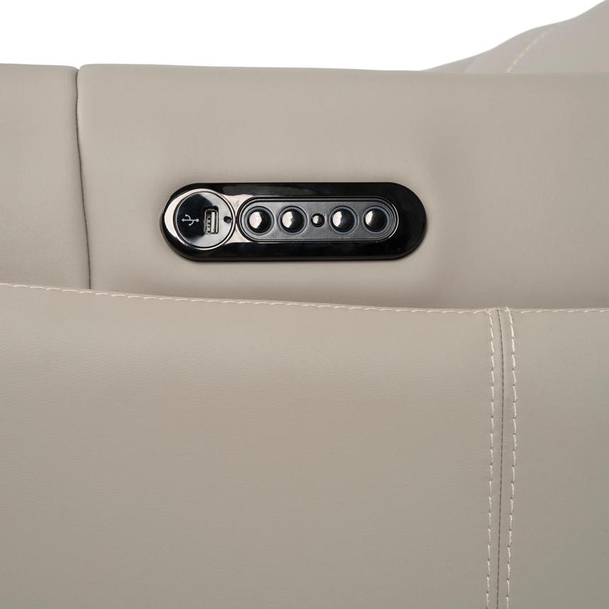 Luke 2.0 Taupe Leather Power Reclining Sectional with 4PCS/2PWR  alternate image, 8 of 8 images.