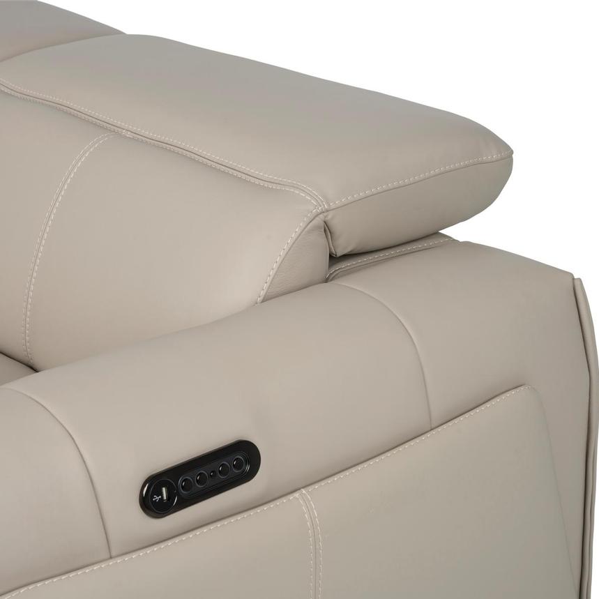Luke 2.0 Taupe Leather Power Reclining Sectional with 5PCS/3PWR  alternate image, 6 of 9 images.