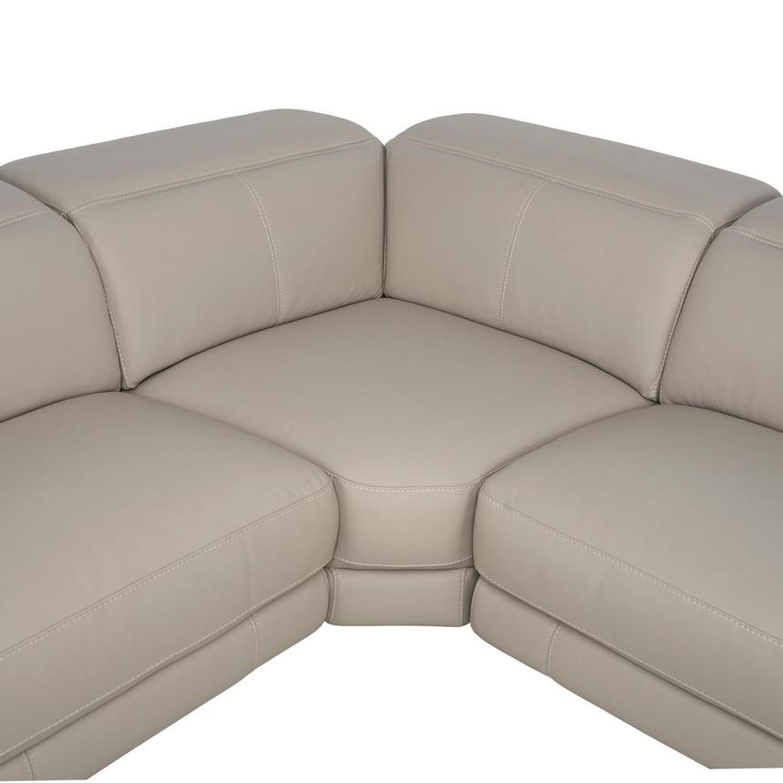 Luke 2.0 Taupe Leather Power Reclining Sectional with 5PCS/2PWR  alternate image, 6 of 10 images.