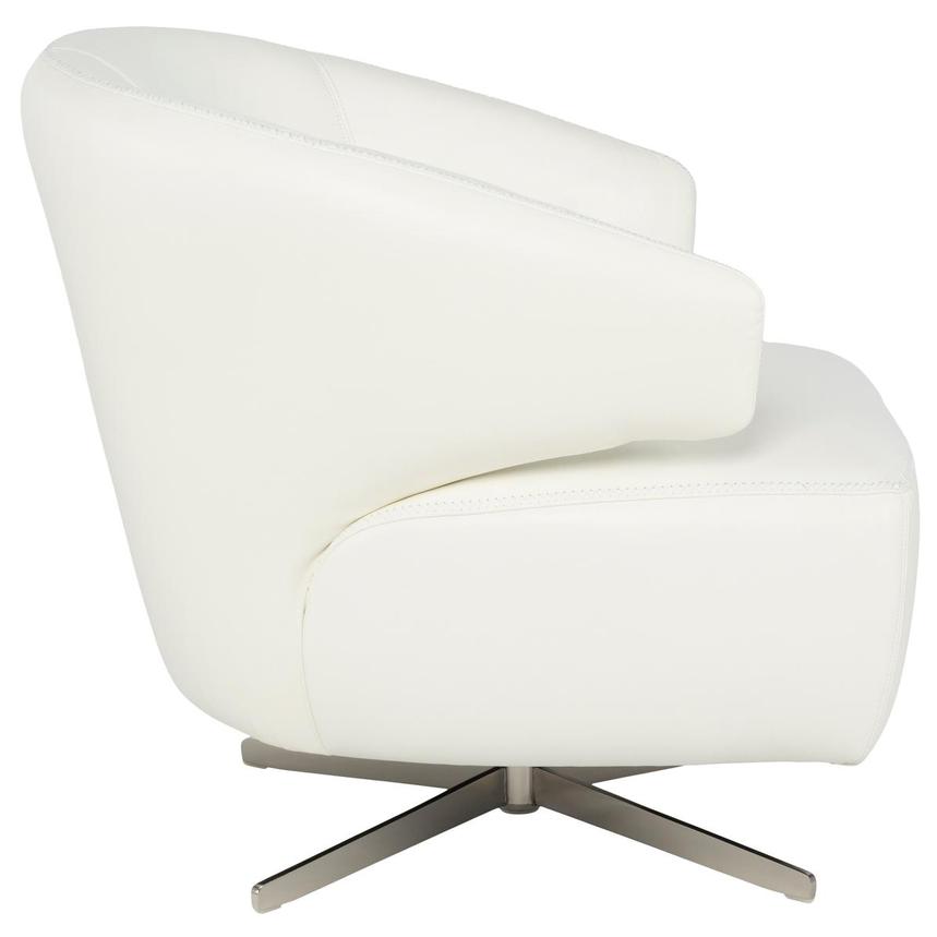 Tivona White Leather Swivel Chair alternate image, 4 of 9 images.