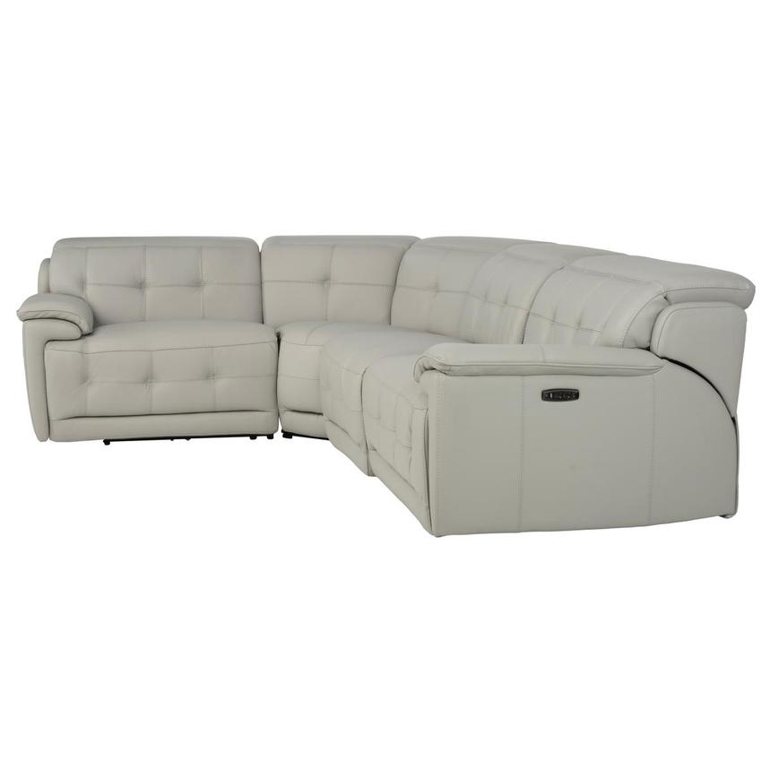 Graystone Leather Power Reclining Sectional with 4PCS/2PWR  alternate image, 3 of 9 images.