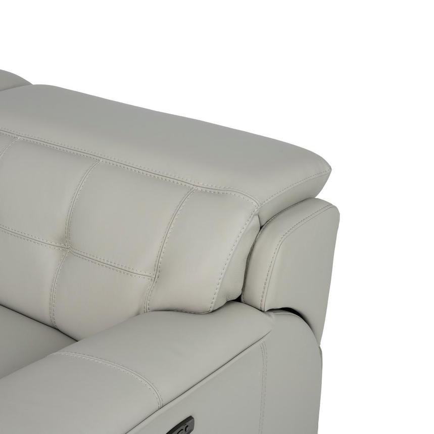 Graystone Gray Leather Power Reclining Sectional with 4PCS/2PWR  alternate image, 6 of 9 images.