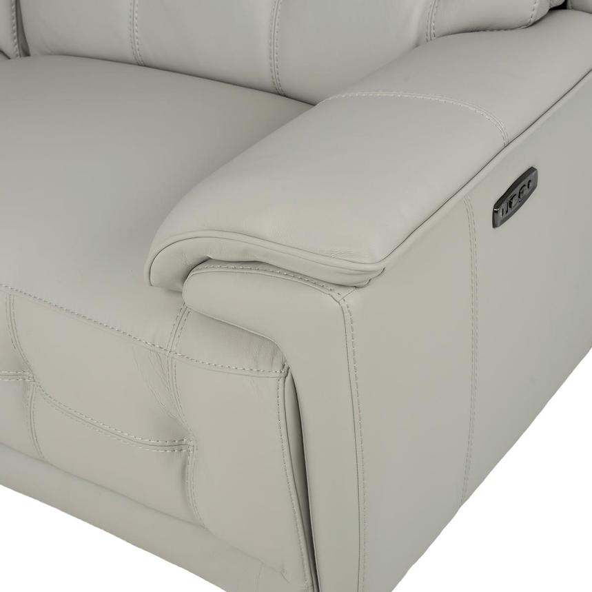 Graystone Gray Leather Power Reclining Sectional with 4PCS/2PWR  alternate image, 7 of 9 images.