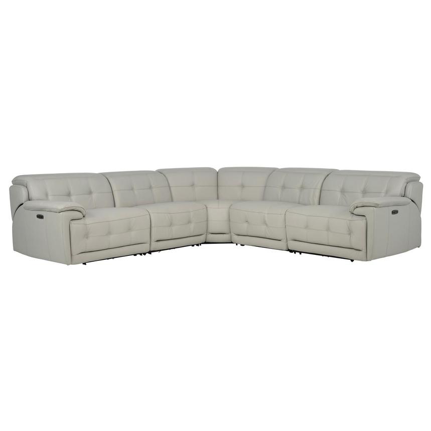 Graystone Leather Power Reclining Sectional with 5PCS/2PWR  main image, 1 of 9 images.