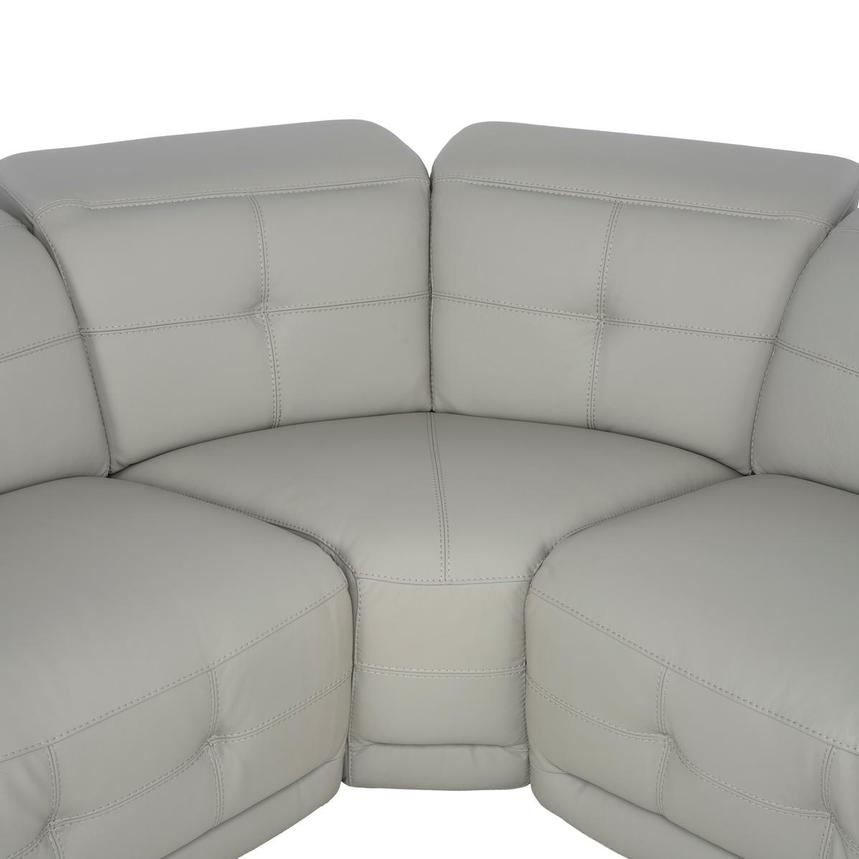 Graystone Gray Leather Power Reclining Sectional with 5PCS/2PWR alternate image, 4 of 9 images.