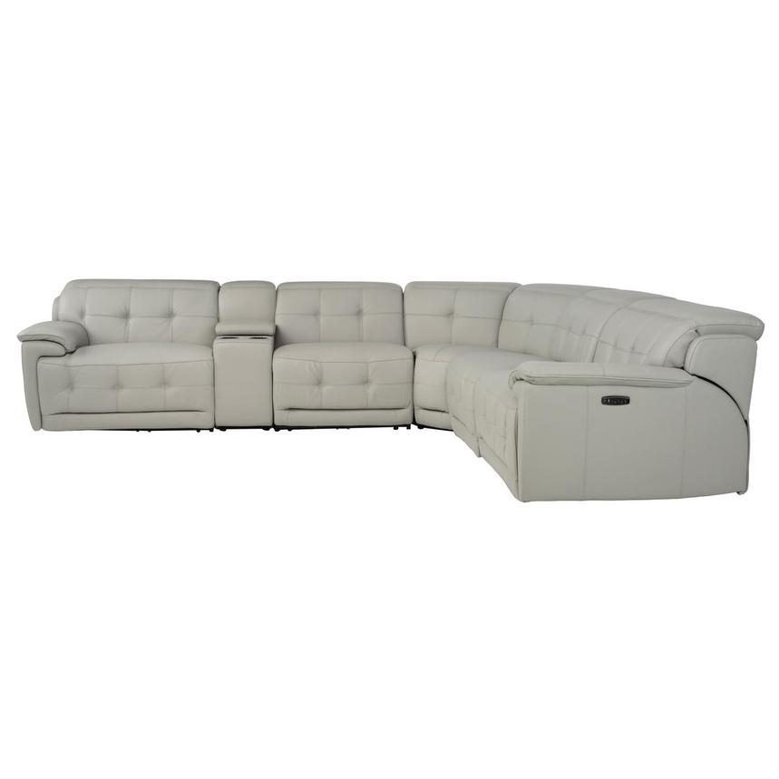 Graystone Leather Power Reclining Sectional with 6PCS/2PWR  alternate image, 3 of 12 images.