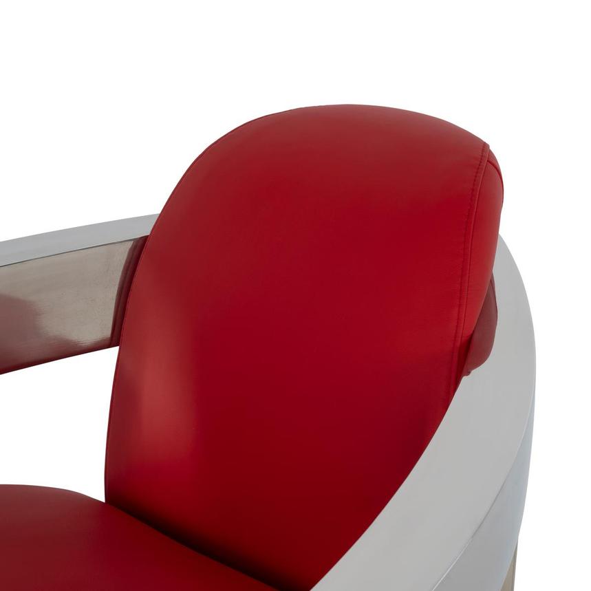 Aviator II Red Leather Accent Chair  alternate image, 6 of 8 images.