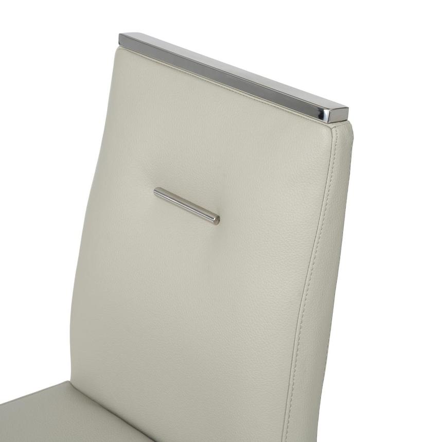 Hyde Light Gray Leather Adjustable Stool  alternate image, 8 of 12 images.