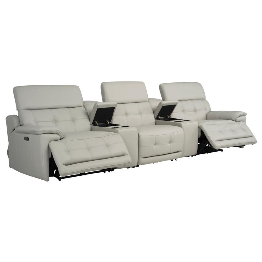 Graystone Home Theater Leather Seating with 5PCS/2PWR  alternate image, 3 of 11 images.